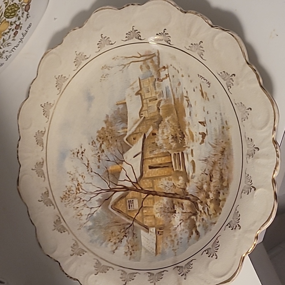 Dresden winter season plate vintage